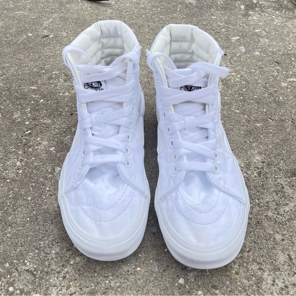 Women’s white high top vans